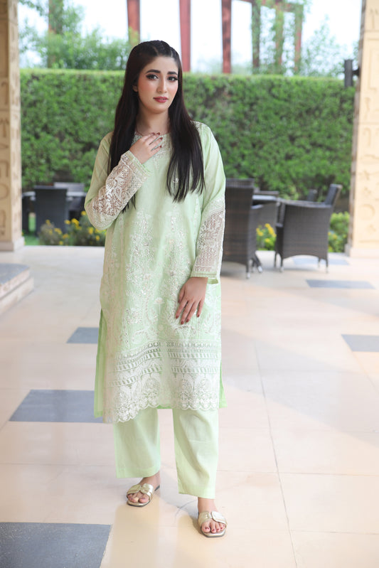 Parrot - Embroidered Cotton 2PC