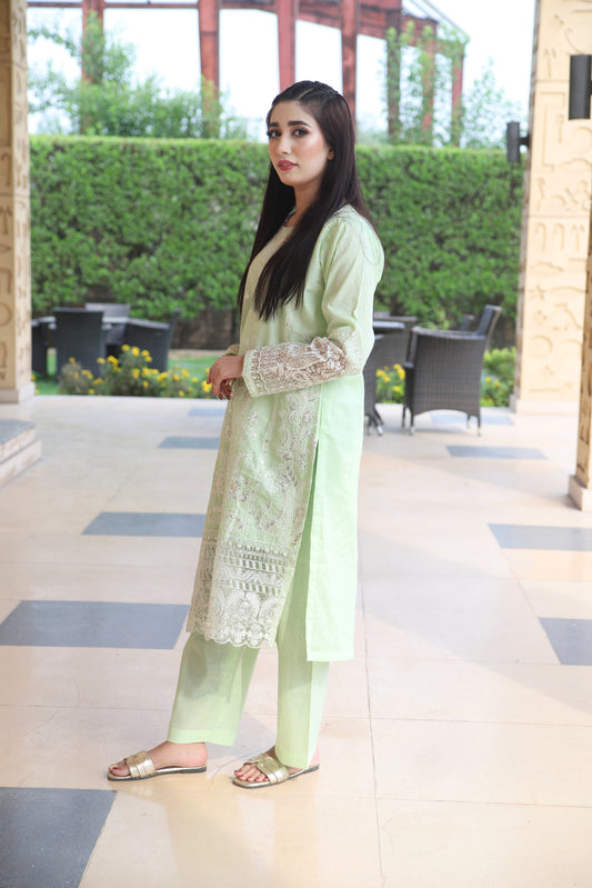 Parrot - Embroidered Cotton 2PC