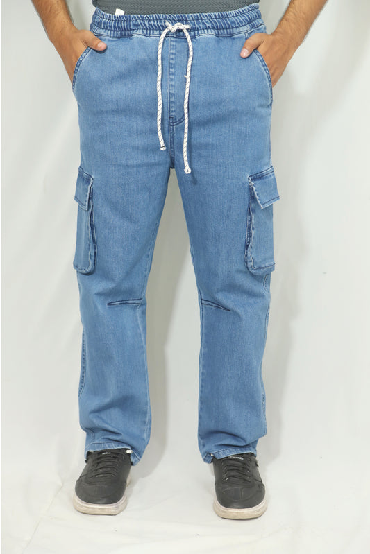 Men's Denim Cargo Jeans – "Just Don't Quit" Street Style Edition